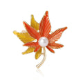 Alloy Enamel Maple Leaf Brooch Pin For Suits And Scarves view 5