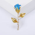Alloy Red Rose Brooch Pin For Elegant Suit Accessories view 2