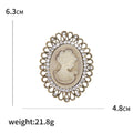 Alloy Rhinestone Beauty Head Brooch Pin For Women's Apparel Decoration view 5