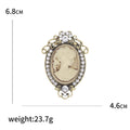 Creative Alloy Lady Head Brooch Pin For Elegant Clothing Decoration view 5