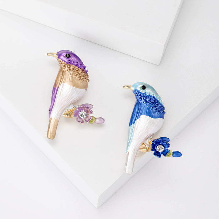 Alloy Enamel Bird Brooch For Simple Clothing Decoration