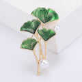 Alloy Ginkgo Leaf Brooch For Elegant Women's Dress Decoration view 3