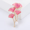 Alloy Ginkgo Leaf Brooch For Elegant Women's Dress Decoration view 4
