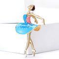 Alloy Enamel Dancing Girl Brooch For Cute Clothing Decoration view 4
