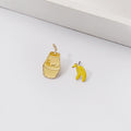 Women's Sweet Cute Asymmetric Banana Milk Carton And Banana Fruit Enamel Alloy Stud Earrings view 1
