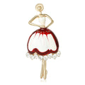 Alloy Rhinestone Ballet Girl Brooch Pin For Fashion Apparel view 1