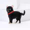 Alloy Rhinestone Enamel Cat Brooch Pin For Women's Apparel view 3