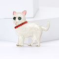Alloy Rhinestone Enamel Cat Brooch Pin For Women's Apparel view 4