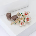Alloy Enamel Squirrel Brooch Pin For Women's Blazers And Cardigans view 2