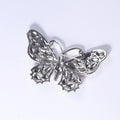 Alloy Enamel Rhinestone Butterfly Brooch Pin For Fashion Apparel – Purple view 3