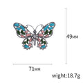 Alloy Enamel Rhinestone Butterfly Brooch Pin For Fashion Apparel – Purple view 5