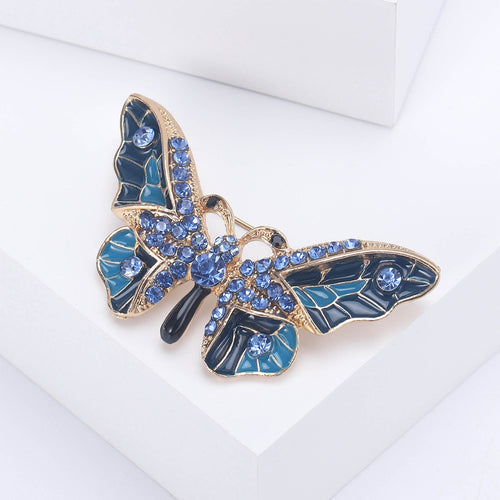 Fashion Alloy Enamel Butterfly Brooch For Fresh Everyday Outfits