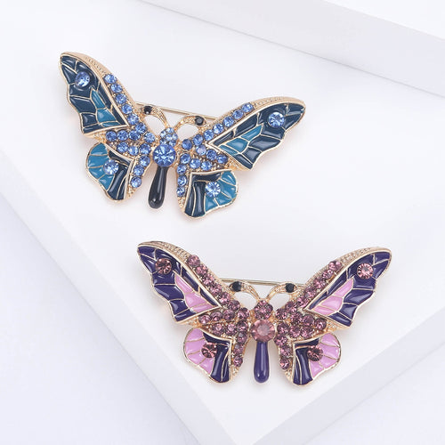 Fashion Alloy Enamel Butterfly Brooch For Fresh Everyday Outfits