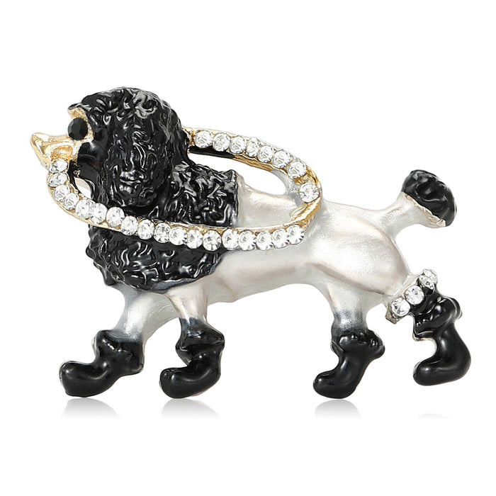 Alloy Enamel Cartoon Dog Brooch Pin For Cute Apparel Decoration