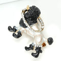 Alloy Enamel Cartoon Dog Brooch Pin For Cute Apparel Decoration view 3