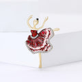 Alloy Enamel Ballerina Girl Brooch Elegant Lapel Pin For Women view 4