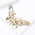 Alloy Rhinestone Butterfly Brooch Pin With Colorful Painted Apparel Accent view 4