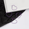Vintage Taro Purple Hollow Heart Alloy Hoop Clip Studs For Girls Party Fashion Earrings view 2