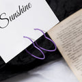Vintage Taro Purple Hollow Heart Alloy Hoop Clip Studs For Girls Party Fashion Earrings view 3