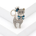 Alloy Full Rhinestone Cat Brooch Pin For Fashion Apparel Accessories view 4