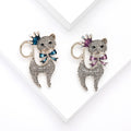Alloy Full Rhinestone Cat Brooch Pin For Fashion Apparel Accessories view 1