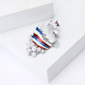 Alloy Enamel Pearl Sailboat Brooch Pin For Women's Fashion Apparel view 3