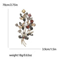 Alloy Rhinestone Bouquet Brooch Pin For Elegant Coat And Sweater Decor view 1
