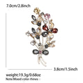 Alloy Rhinestone Bouquet Brooch Pin For Elegant Coat And Sweater Decor view 6