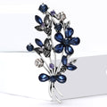 Alloy Rhinestone Bouquet Brooch Pin For Elegant Coat And Sweater Decor view 3