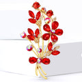 Alloy Rhinestone Bouquet Brooch Pin For Elegant Coat And Sweater Decor view 4