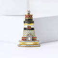 Enamel Alloy Pagoda Brooch Pin For Men And Women Clothing view 4
