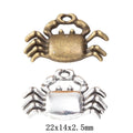 DIY Vintage Alloy Crab Charms For Bracelet Necklace Pendant Jewelry Making Accessories view 1