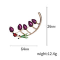 Alloy Enamel Leaf Beetle Brooch Pin For Fresh Clothing Decoration view 5