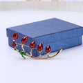 Alloy Enamel Leaf Beetle Brooch Pin For Fresh Clothing Decoration view 6