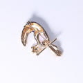 Alloy Enamel Pearl Parrot Brooch Pin For Clothing Fastening view 3