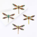 Alloy Full Rhinestone Dragonfly Brooch For Women's Versatile Apparel Decoration view 1