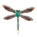 Alloy Full Rhinestone Dragonfly Brooch For Women's Versatile Apparel Decoration view 5