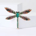 Alloy Full Rhinestone Dragonfly Brooch For Women's Versatile Apparel Decoration view 2