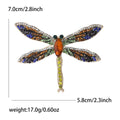 Alloy Full Rhinestone Dragonfly Brooch For Women's Versatile Apparel Decoration view 6