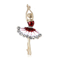 Alloy Enamel Ballerina Girl Brooch Pin for Women's Apparel view 5