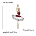 Alloy Enamel Ballerina Girl Brooch Pin for Women's Apparel view 4