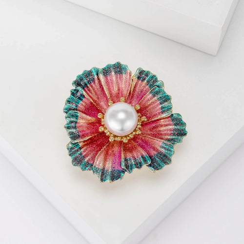 Alloy Flower Brooch For Fresh Style Garment Accessories