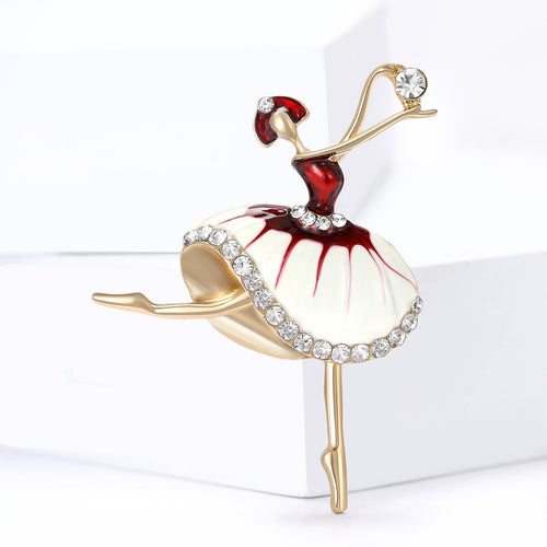 Alloy Enamel Ballet Girl Brooch For Women's Apparel Accessories