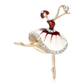 Alloy Enamel Ballet Girl Brooch For Women's Apparel Accessories view 5