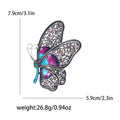 Alloy Black Rhinestone Bow Brooch Pin For Womens Lapel Decoration view 5