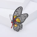 Alloy Black Rhinestone Bow Brooch Pin For Womens Lapel Decoration view 6