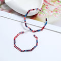 Oversized Geometric Octagon Hoop Acrylic Leopard Pattern Bohemian Statement Jewelry Earrings view 4
