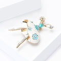 Alloy Rhinestone Ballet Girl Brooch Pin For Fashion Apparel Decor view 3