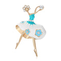 Alloy Rhinestone Ballet Girl Brooch Pin For Fashion Apparel Decor view 1