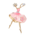 Alloy Rhinestone Ballet Girl Brooch Pin For Fashion Apparel Decor view 5